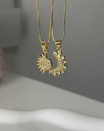 DUO SOL Y LUNA DORADO